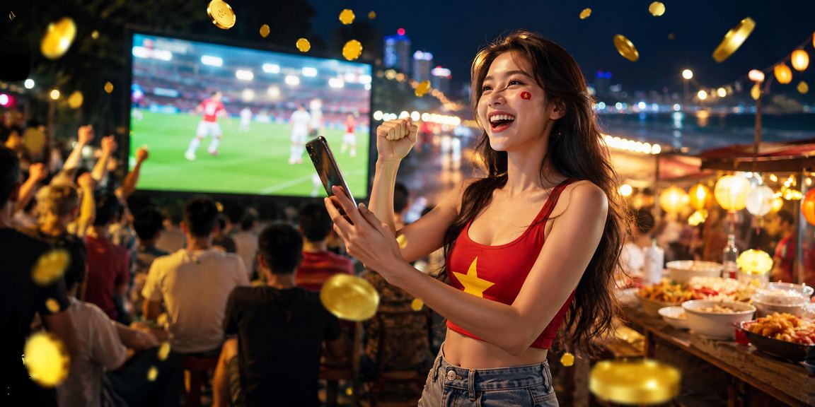 Người dùng Quy Nhơn xem kèo bóng đá tại chợ đêm qua ứng dụng di động 2xko
